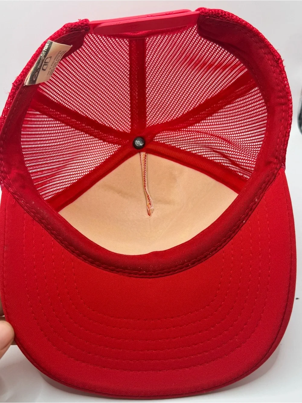 Vintage Gentry Trucker Hat Red Foam Rope SnapBack Cap Mesh Back Youngan Hat Co